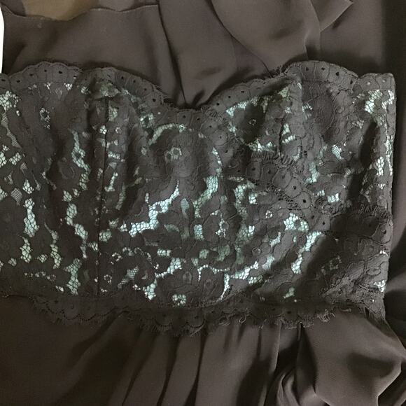 Jim HJelm Occasions Black Coset Gown Sz.12 Goth bridesmaid Whimsigoth Vintage - Picture 7 of 11